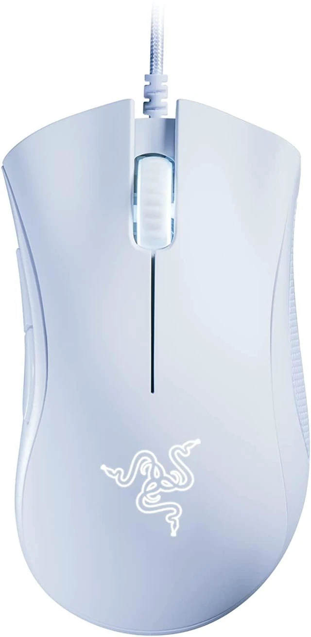 Alt view image 8 of 10 - DeathAdder Essential Gaming Mouse: 6400 DPI Optical Sensor - 5 Programmable Buttons - Mechanical Switches - Rubber Side Grips - Mercury White