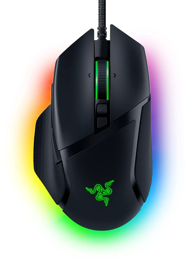 Alt view image 8 of 14 - Basilisk V3 Customizable RGB Wired Ergonomic Gaming Mouse, Black | Fastest Gaming Mouse Switch, Chroma RGB Lighting, 26K DPI Optical Sensor, 11 Programmable Buttons, HyperScroll Tilt Wheel
