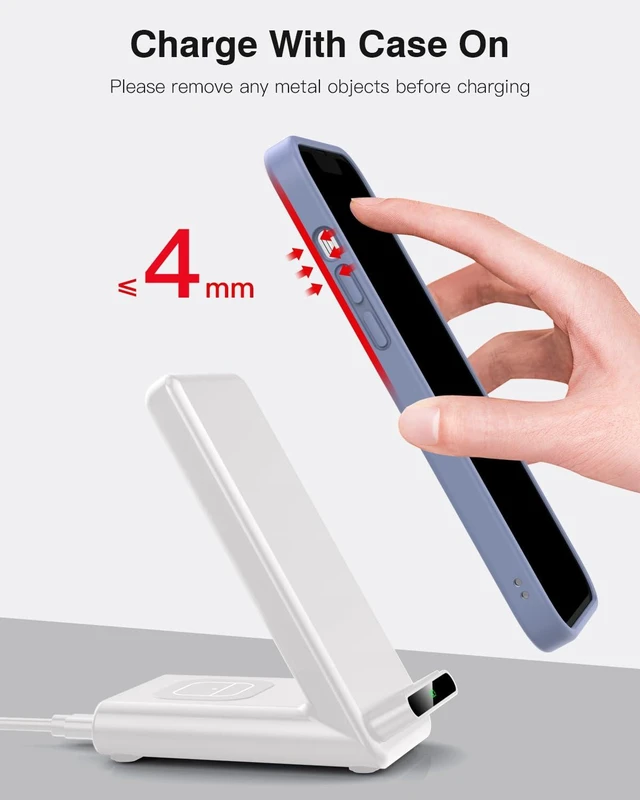 Alt view image 13 of 14 - Wireless Charging Station,3 in 1 Charging Stand Made for Apple Watch Ultra 11 10 9 8 7 6 SE 5 4 3,Fast Wireless Charger Made for iPhone 17/Air/16/15/14/13/12,for AirPods Pro(with Adapter) (White)