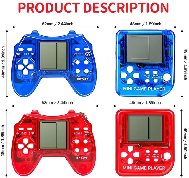 Alt view image 8 of 12 - 24Pcs Video Game Party Favors for Kids, Mini Game Keychain Arcade party favors Birthday Supplies Classroom Prizes for Boys and Girls