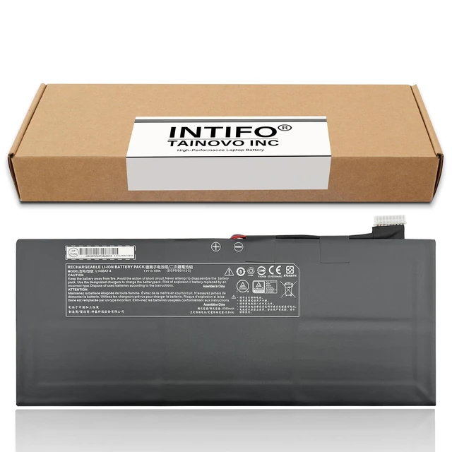 Alt view image 7 of 10 - INTIFO L140BAT-4 Laptop Battery Compatible with Lemp9 System76 Lemur Pro 9 Darter Pro 2021 CLEVO L140CU L141CU L140MU L141MU Schenker VIA 14 THUNDEROBOT MixBook Air Wooking Jiasha ST 6-87-L140S-72B01