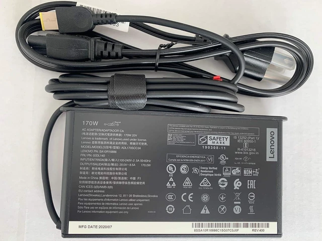 Alt view image 11 of 14 - New Genuine Slim Design Lenovo 20V 8.5A 170W AC Adapter for Lenovo ThinkPad P73, Compatible with P/N: SA10R16886, 02DL140, ADL170SCC3A.