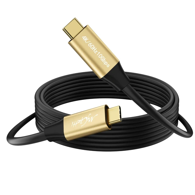 Alt view image 6 of 10 - Ultra Long 4K USB C Cable 20 FT, Full Feature USB-C to C Cable, USB 3.1 Gen 2, Supports 4K@60Hz Video Output, 65W PD Fast Charging, 10Gbps Data Transfer, For Smartphone, Laptop, Tablet, TV, Monitor