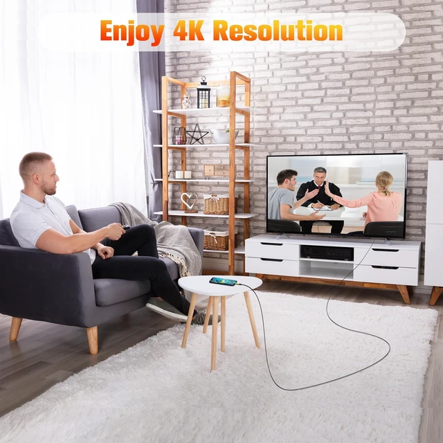 Alt view image 7 of 10 - Ultra Long 4K USB C Cable 20 FT, Full Feature USB-C to C Cable, USB 3.1 Gen 2, Supports 4K@60Hz Video Output, 65W PD Fast Charging, 10Gbps Data Transfer, For Smartphone, Laptop, Tablet, TV, Monitor