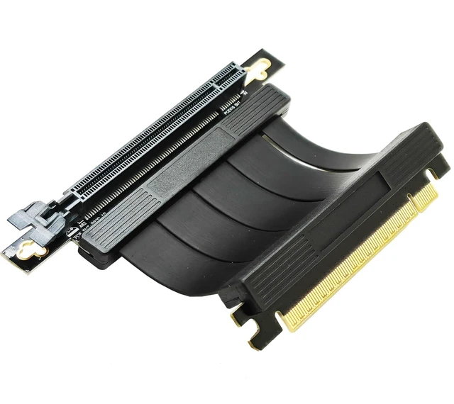 Alt view image 7 of 12 - Sintech 5cm Dual 90Degree PCI-e 4.0 X16 Riser Cable for GeForce RTX30/40 GPU Card