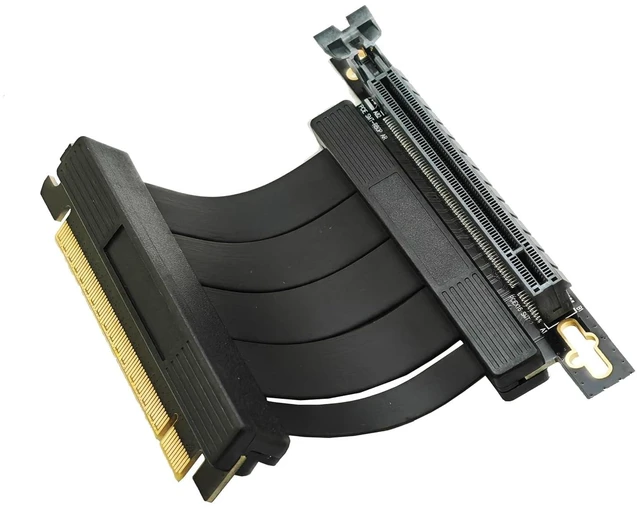 Alt view image 8 of 12 - Sintech 5cm Dual 90Degree PCI-e 4.0 X16 Riser Cable for GeForce RTX30/40 GPU Card