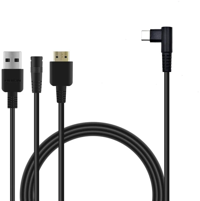 Alt view image 9 of 14 - 3-in-1 Cable Suitable for Huion KAMVAS Pro 12/13/16 Graphics Drawing Monitor