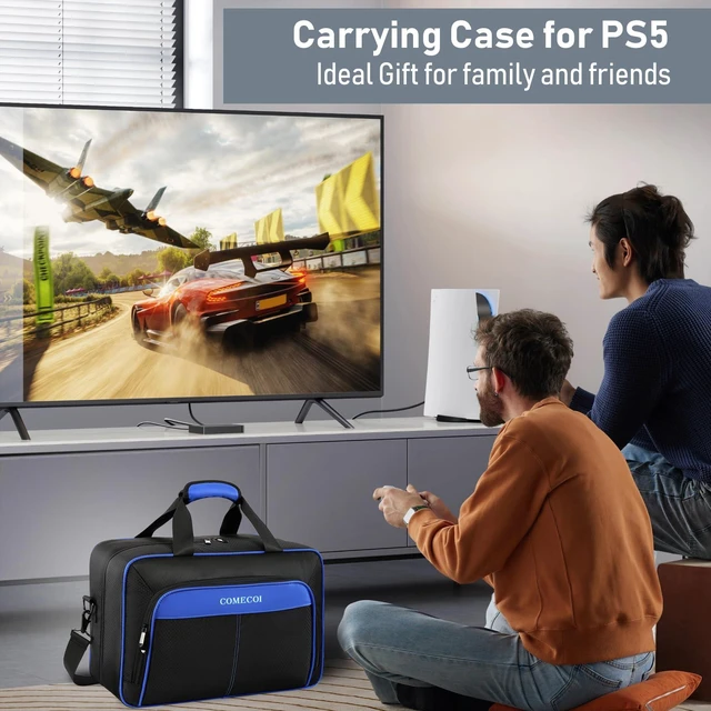 Alt view image 14 of 14 - Carrying Case for PS5, Travel Case for PS 5 Protective, Large Capacity Storage Bag Compatible with Playstation 5 Disk/ Digital Edition Console, Controllers, Game Cards, Accessories