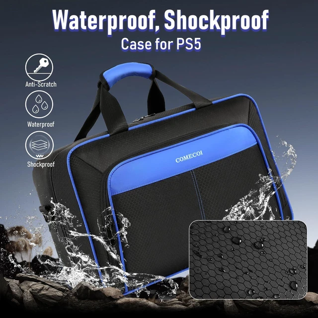 Alt view image 13 of 14 - Carrying Case for PS5, Travel Case for PS 5 Protective, Large Capacity Storage Bag Compatible with Playstation 5 Disk/ Digital Edition Console, Controllers, Game Cards, Accessories