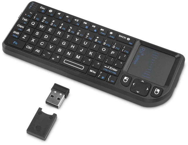 Alt view image 6 of 10 - Rii Mini Bluetooth Keyboard,2.4G Handheld Wirelesss Protable Backlit Keyboard with Touchpad,Compatible with Smart TV,Google, Fire Stick,HTPC/IPTV,PC