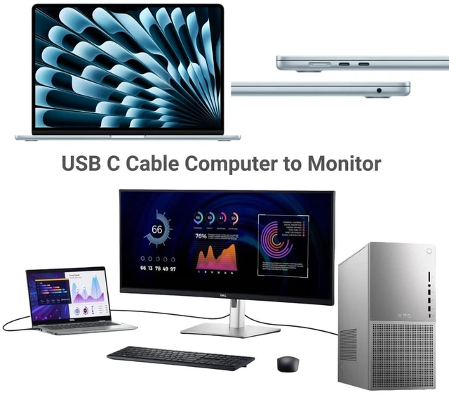 Alt view image 14 of 14 - Ubluker USB C to USB C Cable 40Gbps 15 FT Long, 240W 100W 60W USB4 Cable 24PIN with Thunderbolt 4 Emarker 48V 5A PD 3.1 Video Audio Data Charger for iPhone17 16 15 Galaxy S26 25 Display PC MacBook