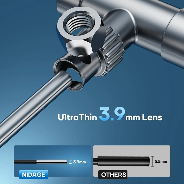 Alt view image 9 of 14 - Inspection Camera Wireless Endoscope 2025 Top Tiny WiFi Borescope 3.9mm 1080P HD Endoscope Camera with Light IP67 Waterproof Semi-Rigid Snake Cam for iPhone, Android, Tablet, 5FT