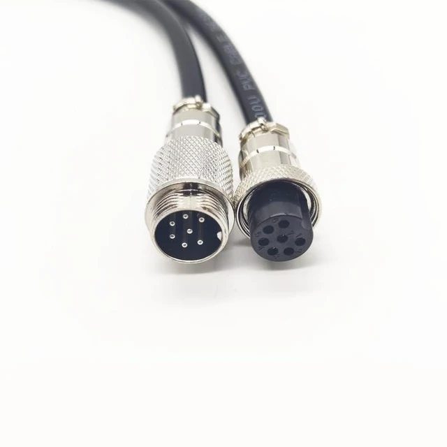 Alt view image 7 of 10 - BOUUNCIY 29.53 ft GX20 7 Pin Male to Female Head Aviation Cordset, GX20 7Pins Female to Male Connector Electrical Cable Panel Mount Circular Metal Aviation Adapter Cordset for Ships 18AWG (9meter)