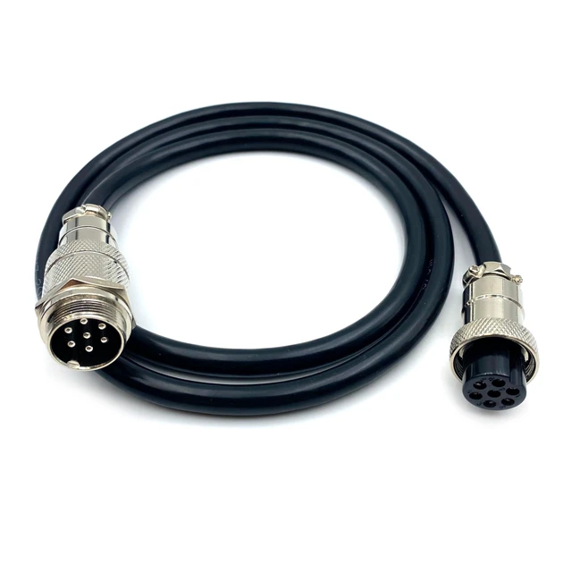 Alt view image 6 of 10 - BOUUNCIY 29.53 ft GX20 7 Pin Male to Female Head Aviation Cordset, GX20 7Pins Female to Male Connector Electrical Cable Panel Mount Circular Metal Aviation Adapter Cordset for Ships 18AWG (9meter)
