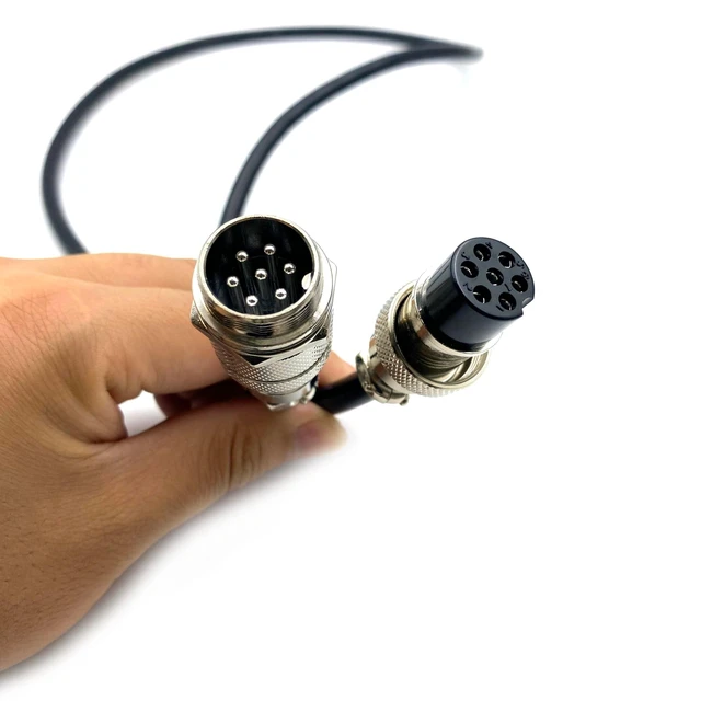 Alt view image 8 of 10 - BOUUNCIY 29.53 ft GX20 7 Pin Male to Female Head Aviation Cordset, GX20 7Pins Female to Male Connector Electrical Cable Panel Mount Circular Metal Aviation Adapter Cordset for Ships 18AWG (9meter)
