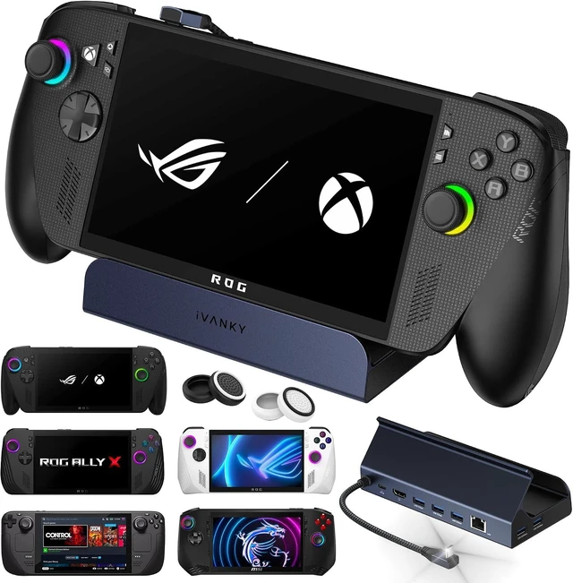 Alt view image 8 of 14 - iVANKY Upgraded 10-in-1 Docking Station for ROG Xbox Ally X(2025)/Steam Deck OLED/ASUS ROG Ally X, 4K@144Hz Dock for Lenovo Legion GoS/MSI Claw, HDMI 2.1, 1Gbps Ethernet, 5*USB-A 3.0, 100W Charge