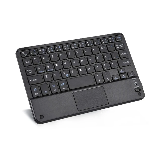 Alt view image 6 of 10 - Yoidesu 7 Inch Keyboard with Touchpad, Mini Bluetooth Touchpad Keyboard, Ultra-Slim Keypad for Tablets, Smartphones, Laptops, Desktop, Computers - Automatic Sleep Design