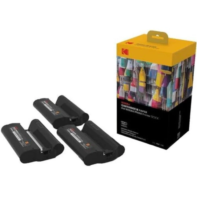Alt view image 6 of 10 - KODAK Dock Plus & Dock Photo Printer Cartridge PHC-120 - Cartridge Refill & Photo Sheets - 120 Pack,Black