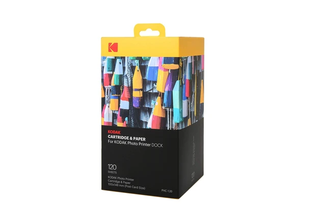 Alt view image 9 of 10 - KODAK Dock Plus & Dock Photo Printer Cartridge PHC-120 - Cartridge Refill & Photo Sheets - 120 Pack,Black