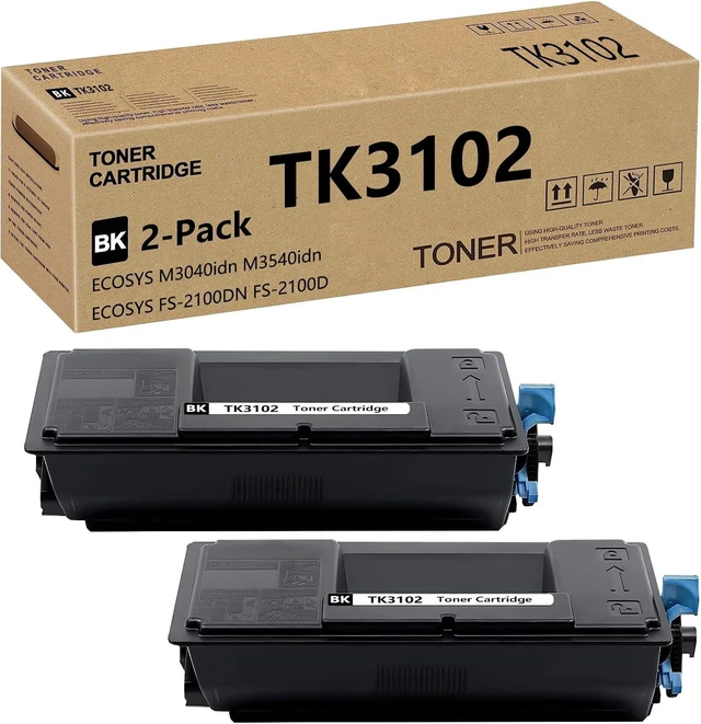 Alt view image 6 of 10 - Compatible TK 3102 TK3102 Toner Cartridge Replacement for Kyocera TK3102 TK-3102 1T02MS0US0 for ECOSYS M3040idn M3540idn FS-2100DN FS-2100D Printers 13,000 Pages 2 Pack