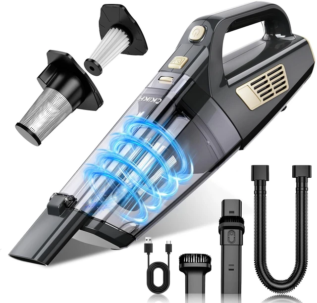 Alt view image 8 of 14 - Handheld Vacuum Cordless, 15000PA Strong Suction Hand Held Car Vacuum Cleaner Portable with Multi-Nozzles & Washable Filter, Lightweight Rechargeable Vacuum Cleaner for Home, Car, Office, Pets