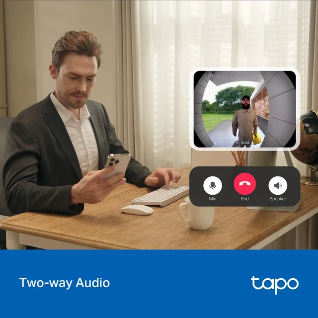 Alt view image 14 of 14 - 2K Wireless Smart Video Doorbell, D205, 160° Ultra-Wide View | Person Detection, 2-Way Talk, Ring Call, Night Vision, Subscription-Free Local Storage or Optional Cloud