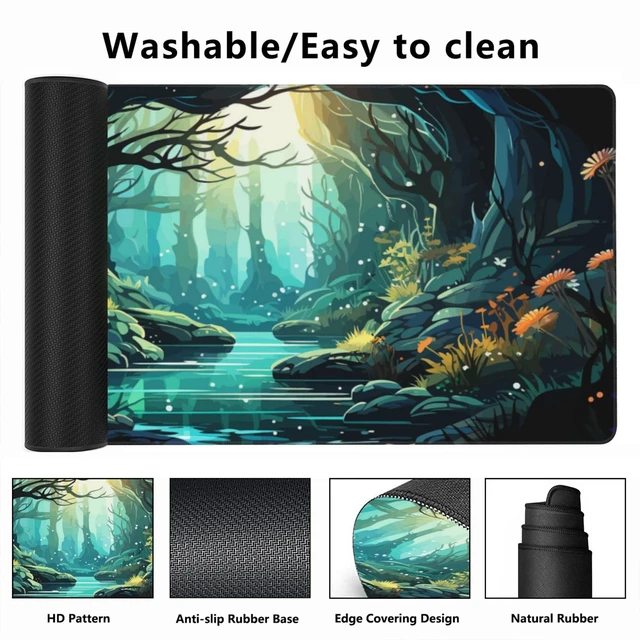 Alt view image 7 of 10 - Gaming Mouse Mat Beautiful Landscape Large Mouse Pad Extended Mouse Pad Desk Mat Non-Slip Rubber Base Mice Pad Desk Pad for Office Game Home 35.4x15.75 in