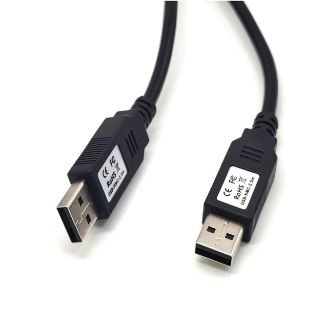 Alt view image 6 of 10 - GXMRHWY USB 2.0 Male to USB 2.0 Male with FT232R Chipset Null Modem Cable for PC to PC Data Transfering Communication 2.5Meter