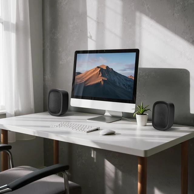 Alt view image 14 of 14 - Powered Bluetooth Bookshelf Speakers for Record Player, 40W Stereo Sound Speakers with 3-Inch Woofer, Dual-Curved Horn Bass Reflex Port and Optical/AUX/TV-ARC for Turntable/PC/TV, Pair