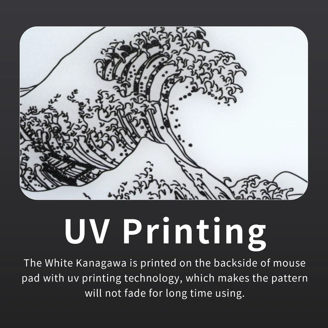 Alt view image 9 of 12 - XVX Glass Gaming Mouse Pad, White Kanagawa Hard Mousepads for Gaming,Professional Large Mouse Mat 16.2" x 12.2", Special Glass Surface with Improved Precision and Speed