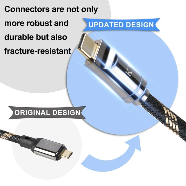 Alt view image 8 of 10 - SKW Audiophiles USB Printer Cable Type C/USB C to USB B High Speed DAC Decoder Cable 6.5ft/2M