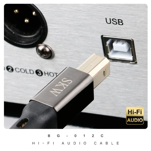 Alt view image 7 of 10 - SKW Audiophiles USB Printer Cable Type C/USB C to USB B High Speed DAC Decoder Cable 6.5ft/2M
