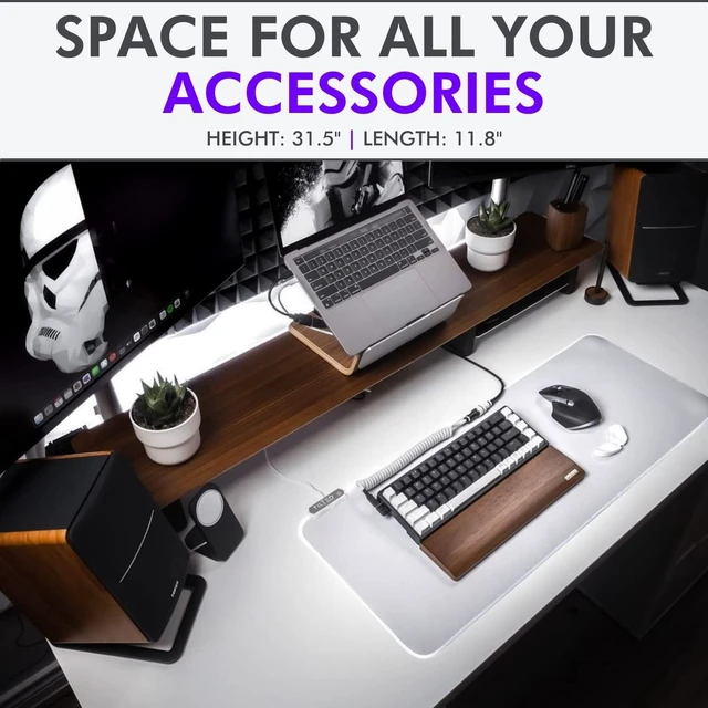 Alt view image 8 of 12 - Bone White Gaming Mouse Pad RGB - Large LED Mousepad - LED Desk mat with 8 Adjustable Light Modes - Non Slip Rubber Base, Easy to Clean Water Proof Surface Mat for Keyboard and Mouse