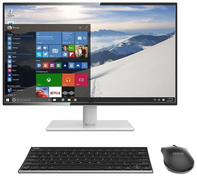 Alt view image 14 of 14 - 2.4G Wireless Keyboard and Mouse Combo Ultra Compact Slim Stainless Full Size Keyboard and Ergonomic Mouse for Computer/Desktop/PC/Laptop and Windows 10/8/7 Build in Rechargeable Battery