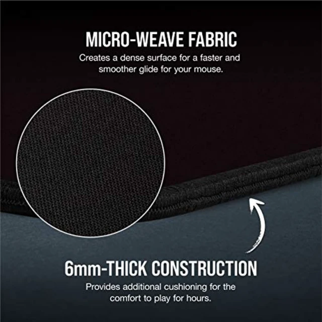 Alt view image 11 of 14 - MM350 PRO Extended XL Premium Spill-Proof Cloth Gaming Mouse Pad 36.6 Width x 15.7 Height Surface Black