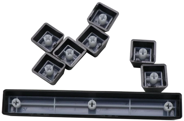 Alt view image 8 of 8 - BestParts Backlit Keycaps Replacement for Corsair k70 LUX RGB Rapidfire K65 K95 Mechanical Gaming Keyboard 104 Keys ABS/PBT Black White (PBT Black)