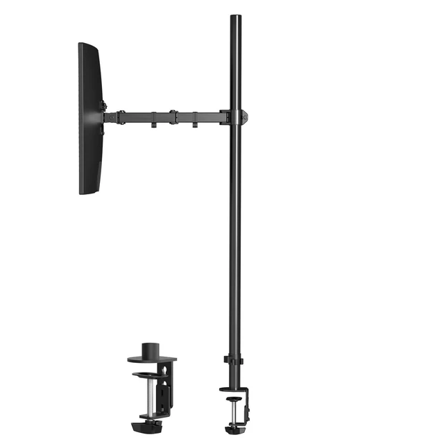 Alt view image 6 of 10 - Pholiten Extra Tall Single Monitor Desk Mount Stand with 47 inch Pole for 13 to 27 inch Screens,Fully Adjustable Monitor Arm Mount for Desk, Holds up to 22lbs