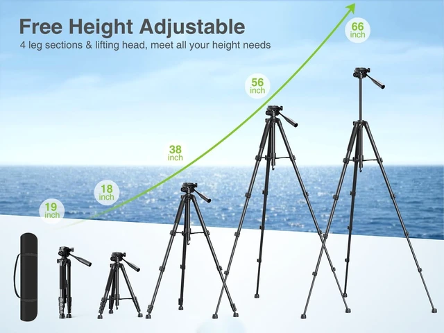 Alt view image 10 of 10 - Elitehood 68" Heavy Duty iPad Tripod, Ultra-Stable Camera Tripod for iPad Pro 12.9, iPad Stand Mount for Video Recording/Photography, Compatible with 4.7-13inch Tablet/iPad Pro/Webcam/DSLR