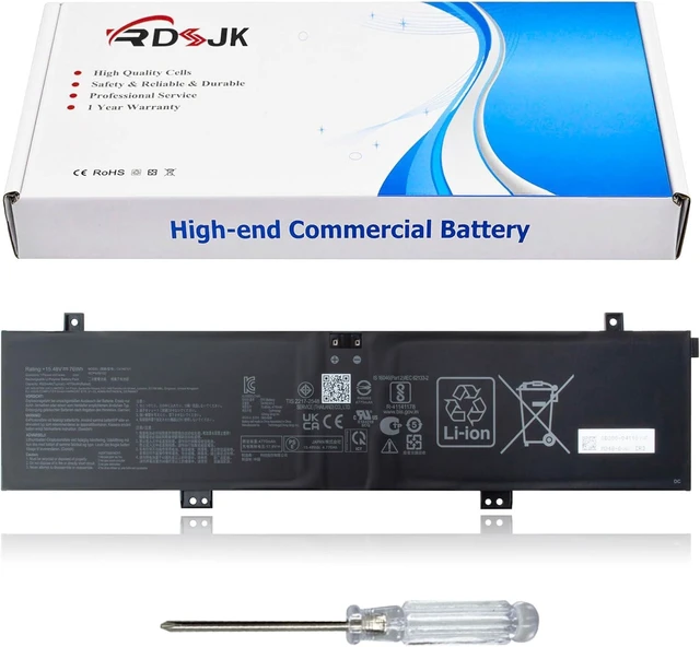 Alt view image 8 of 14 - C41N2101 Laptop Battery for ASUS ROG Zephyrus G14 GA402 GA402R GA402N GA402X TUF Dash F15 FX517 FX517Z VivoBook Pro 15X OLED K6501ZM M6501RR ZenBook Pro 14 Duo OLED UM6702RA UM6702RC UX8402ZA UX8402VV