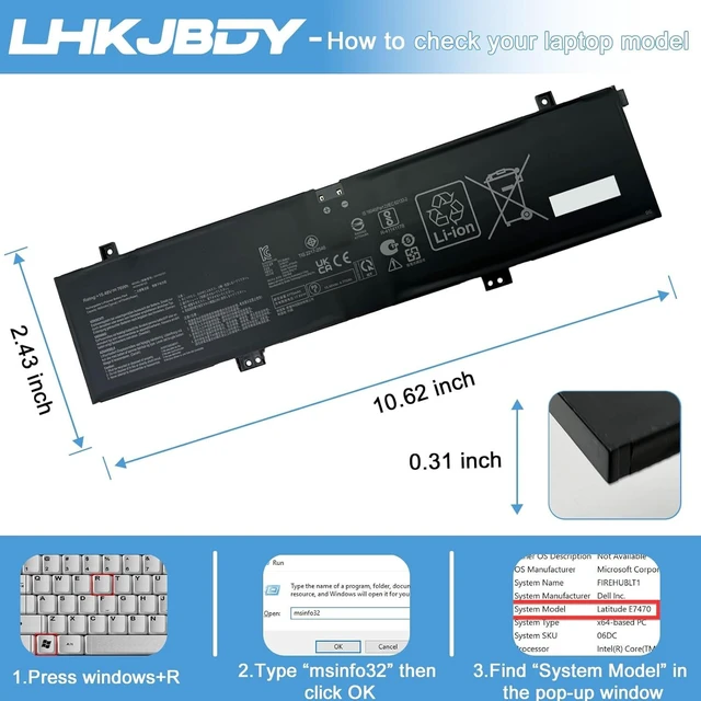 Alt view image 13 of 14 - C41N2101 Laptop Battery Replacement for Asus Zenbook Pro 14 Duo OLED UM6702RA UX8402ZA AUX8402ZE TUF Gaming Dash F15 FX517ZR FX517ZM FX517ZC ROG Zephyrus G14 GA402RJ GA402RK