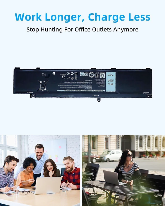 Alt view image 12 of 14 - 68Wh MV07R Laptop Battery Replacement for Dell G3 15 3500 3590 3700 3790 G5 15 5500 5505 SE Series Notebook 72WGV 072WGV W5W19 0W5W19 JJRRD 0JJRRD 266J9 PN1VN M4GWP 15.2V 4-Cell High Performance