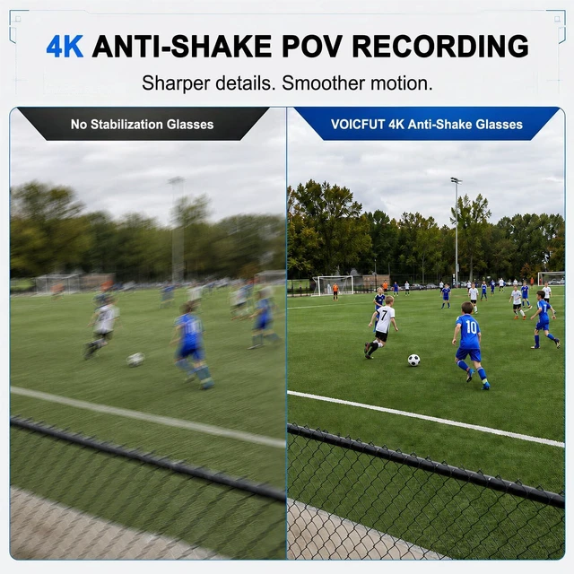 Alt view image 10 of 14 - AI Smart Glasses with Camera, 4K Anti-Shake Video & Photo Capture. | Real-Time Translation, Object Recognition, AI Assistant, Open-Ear Audio, Smart Glasses with Camera and Bluetooth, Black