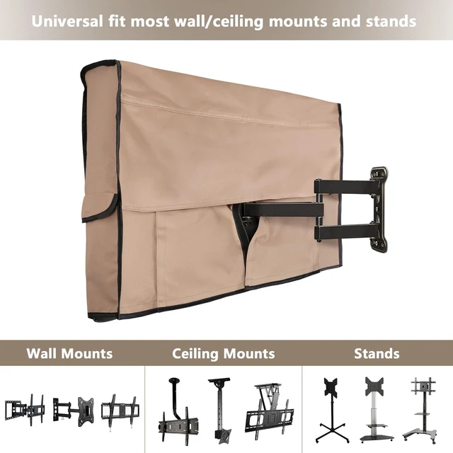 Alt view image 9 of 10 - ULTCOVER Waterproof Outdoor TV Cover for 71-75 inch Outside Flat Screen Televisions with Mounts and Stands