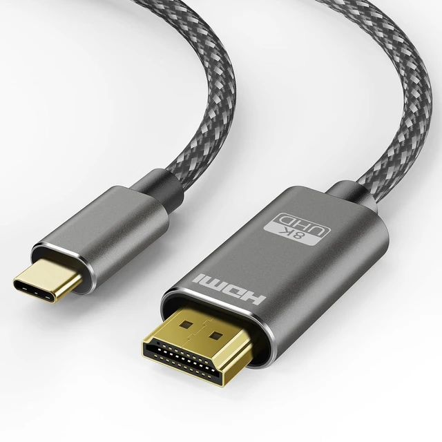 Alt view image 8 of 14 - 8K USB C to HDMI Cable 25 FT, 8K@60Hz 4K@240Hz, HDMI 2.1 48Gbps,HDR10&HDCP 2.3 USB4 Type C to HDMI Cord for Thunderbolt 5/4/3, MacBook Pro Air iPad, Mac mini, iPhone 17 Pro Max,Galaxy S26,XPS,Surface