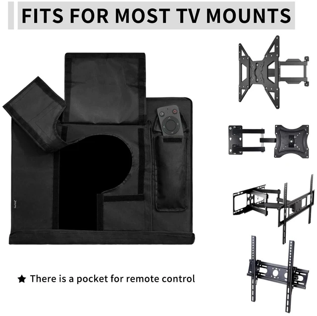 Alt view image 10 of 10 - Easy-Going Outdoor TV Cover for 46 to 48 inch with Openable Front Flap for Watching TV, Convenient Use without Remove, Durable TV Cover with Free Cleaning Cloth