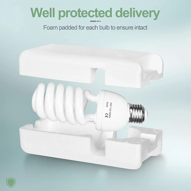 Alt view image 9 of 14 - Full Spectrum Light Bulb, 2 x 45W 5500K Spiral CFL Daylight for Photography Photo Video Studio, Softbox Lighting Kit, Household Use, Portrait Shooting