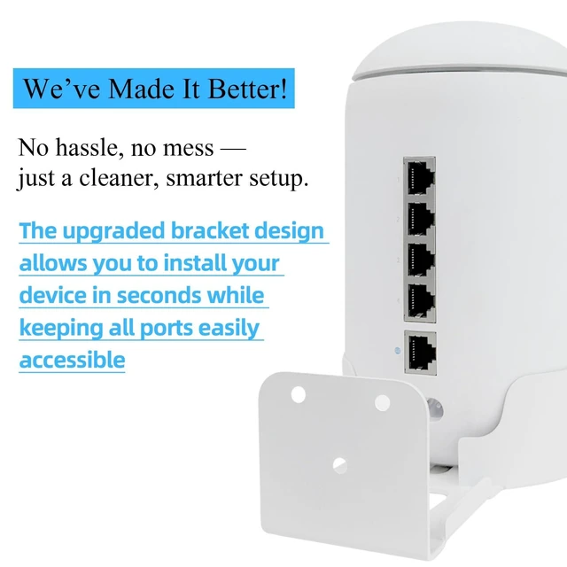 Alt view image 10 of 10 - Upgrade Ubiquiti UniFi Dream Router Wall Mount, Works with The New Unifi Dream 7 (UDR7) Bracket, Sturdy Metal Made Wall Mount Compatible with Ubiquiti UniFi Dream Machine UDR7 (Clean-2PACK, White)