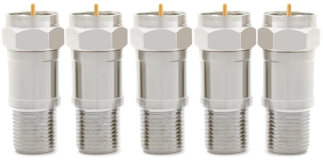 Alt view image 6 of 10 - TOJOIN DC Block in-line F-Type RF Coaxial Adapter 5MHz-2400MHz, 75 Ohm Impedance Connector Blocks DC Voltage from Your Radio or RF Test Equipment 5 PCS