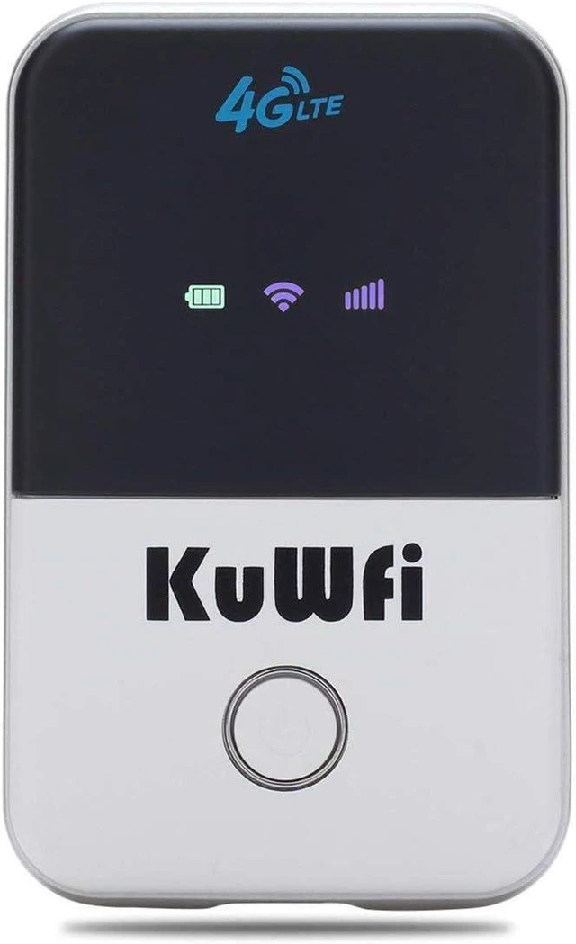 Alt view image 7 of 11 - KuWFi 4G LTE Mobile WiFi Hotspot Unlocked Travel Partner Wireless 4G Router with SIM Card Slot Support LTE FDD B2/B4/B5/B12/B17 Network Band for AT&T/T-Mobile