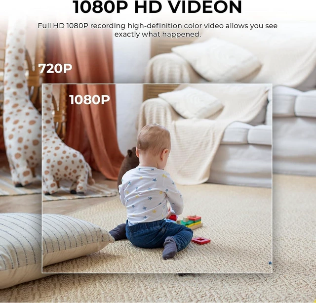 Alt view image 12 of 12 - Wireless Clock Camera Spy Camera HD 1080P Security Nanny Cams with Night Vison and Motion Detection for Home/Office/ Baby/Elder/Pet Care